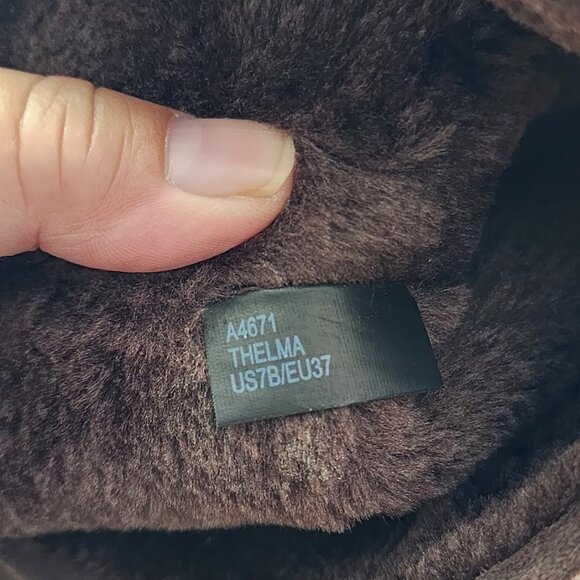 Coach Thelma Boots A4671 Womens Size 7B Brown Logo Embossed Suede Slip On - Picture 8 of 10